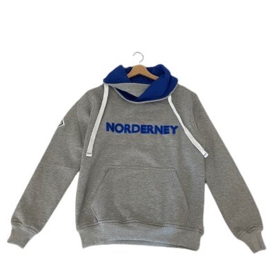 &quot;Norderney&quot;- Hoodie grau/ blau